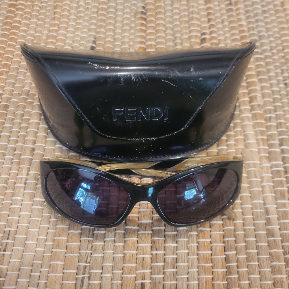 Fendi Black and Gold Designer Sunglasses